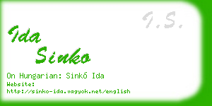ida sinko business card